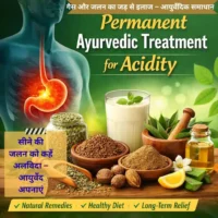 Acidity and acid reflux stomach pain Ayurvedic treatment illustration